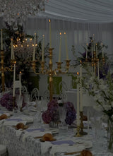 Blue Floral Printed Linen Tablecloth | Hire