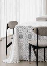 White Crochet Tablecloth Overlay | Hire