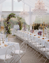 Blue Floral Printed Linen Tablecloth | Hire