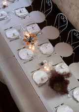 Natural Linen Bench Cover | Hire