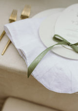 White Ruffle Linen Napkins | Hire