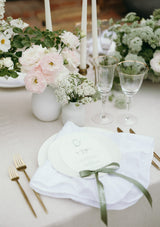 100% Ruffle Linen Table Napkins | White (Set of Four)