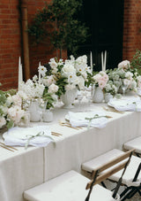 White Ruffle Linen Napkins | Hire