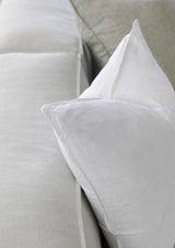 100% Linen Throw Cushion | White