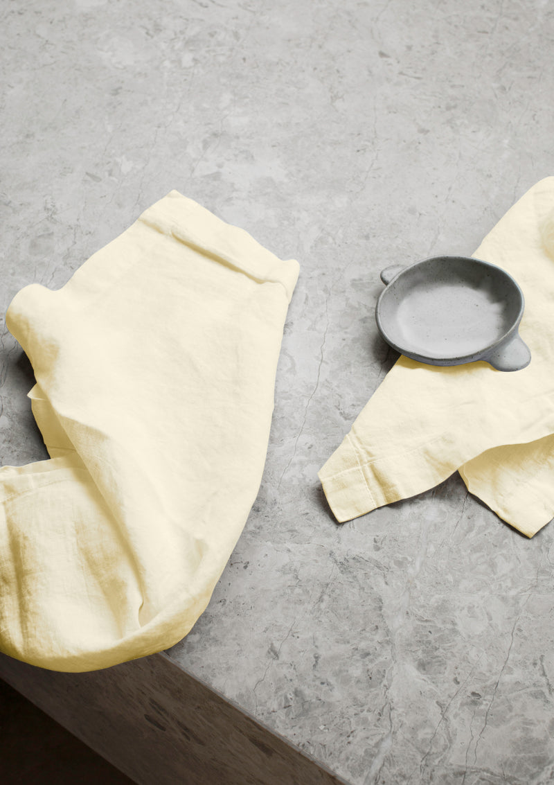 Lemon Yellow Linen Napkins | Hire