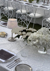 White Crochet Tablecloth Overlay | Hire